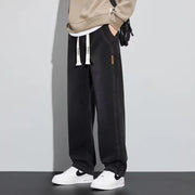 Men Loose Casual Jeans Male Fashion Brand Straight Wide Leg Baggy Denim Trousers High Waist Comfortable Solid Color Long Pants