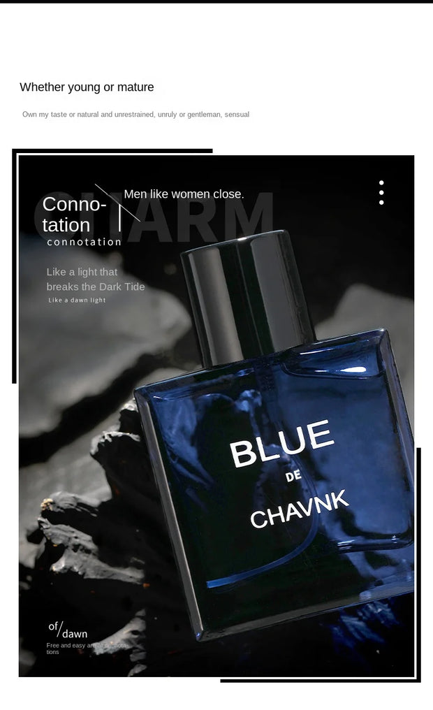 Luxury Men Perfume Classic Blue Cologne Spray Fresh Fragrance Long Lasting Aroma Eau De Parfum Pheromone Parfums Homme