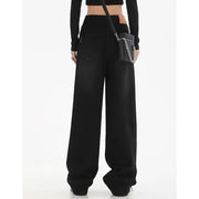 Women Fashion Casual Straight Leg Jeans Female Korean High Waist Denim Trousers Girls Comfortable Loose Fit Daily Pants